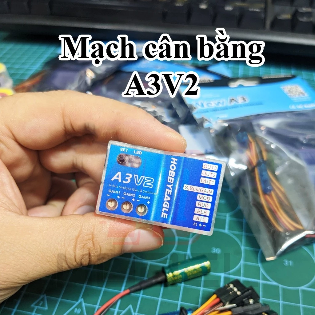 Mạch cân bằng Hobbyeagle A3V2 chính hãng.Hỗ trợ bay máy bay cánh bằng cho người mới chơi.CÓ VIDEO HD