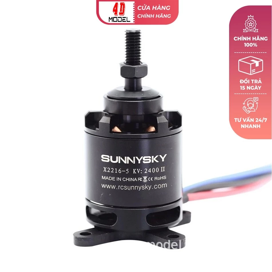 Motor brushless Sunnysky 2216 / 1400kv - 2450kv chính hãng, Động cơ không chổi than,Đầy đủ phụ kiện