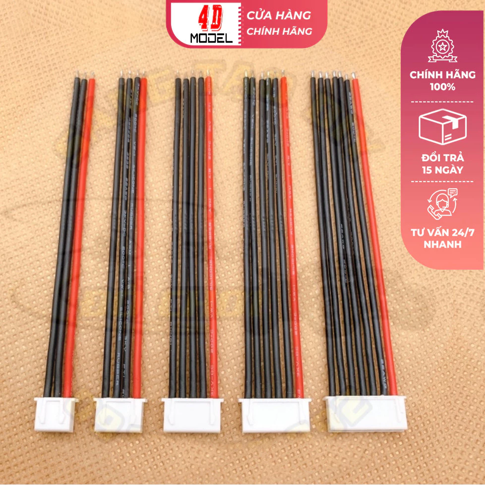Jack Balance Pin 1S 2S 3S 4S 5S 6S 8S vỏ Silicon Dài 10cm , 15cm , 20cm , 30cm